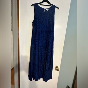 Medium, blue leopard maxi